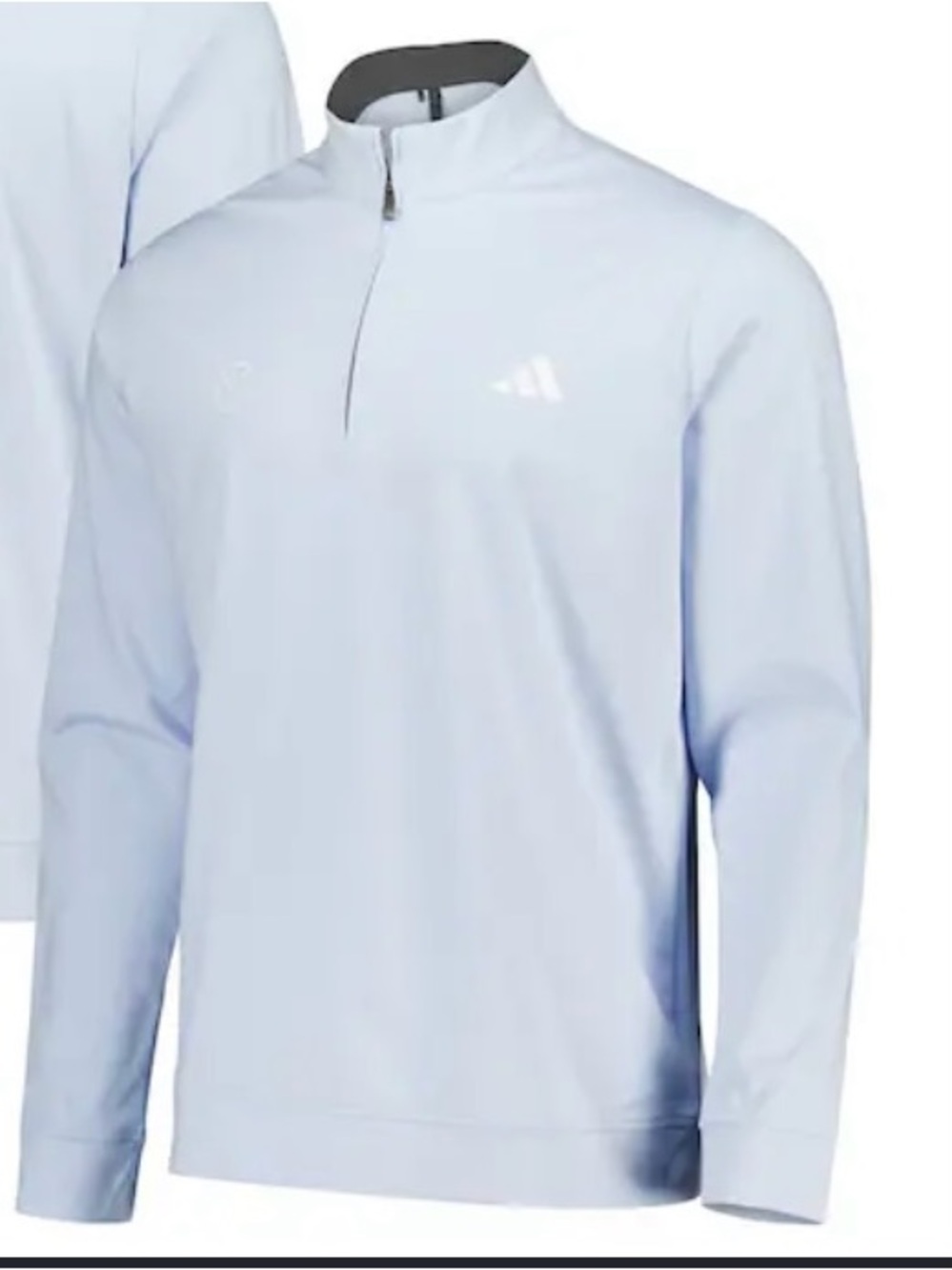 adidas Men’s Powder Blue Half-Zip Pullover Sweater